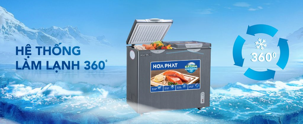 Tủ đông Hòa Phát 2 ngăn 2 cánh HPF BD6205G